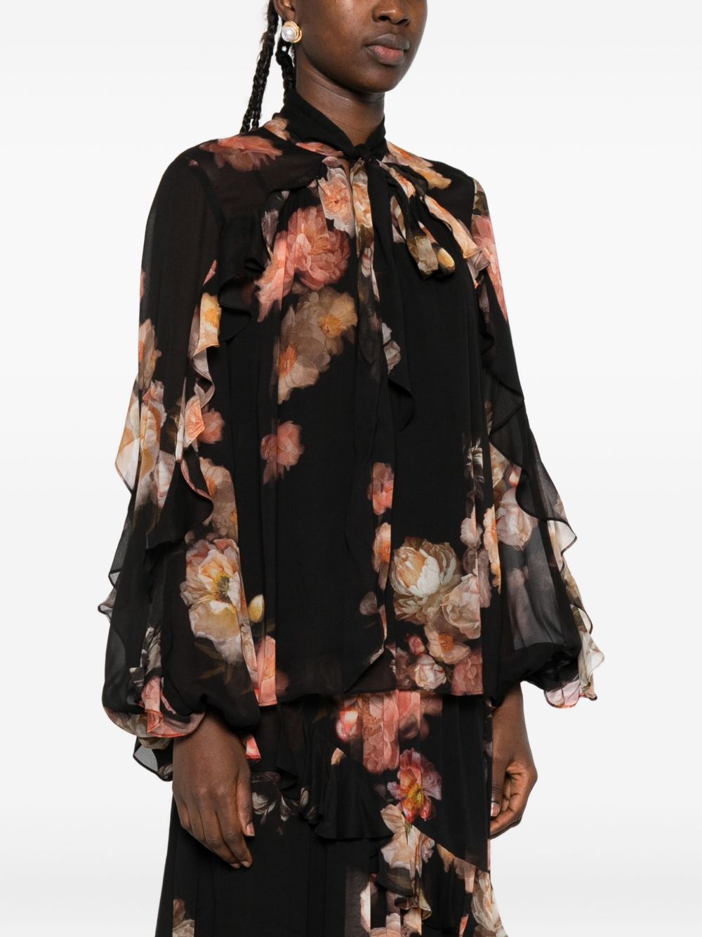 Hypnotic Flutter Blouse ZIMMERMANN Nero | Grifo210