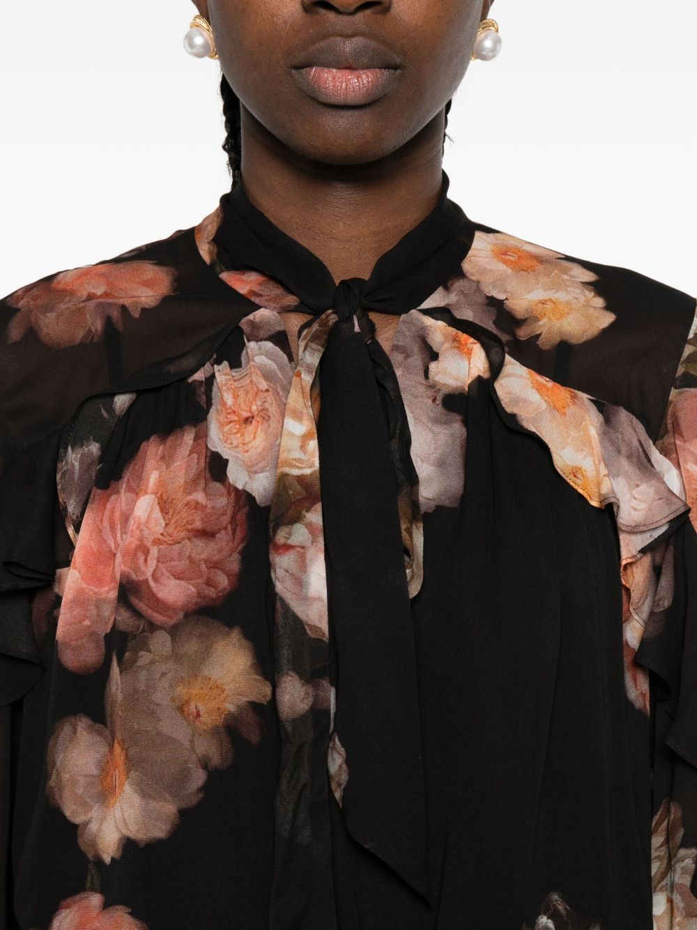 Hypnotic Flutter Blouse ZIMMERMANN Nero | Grifo210