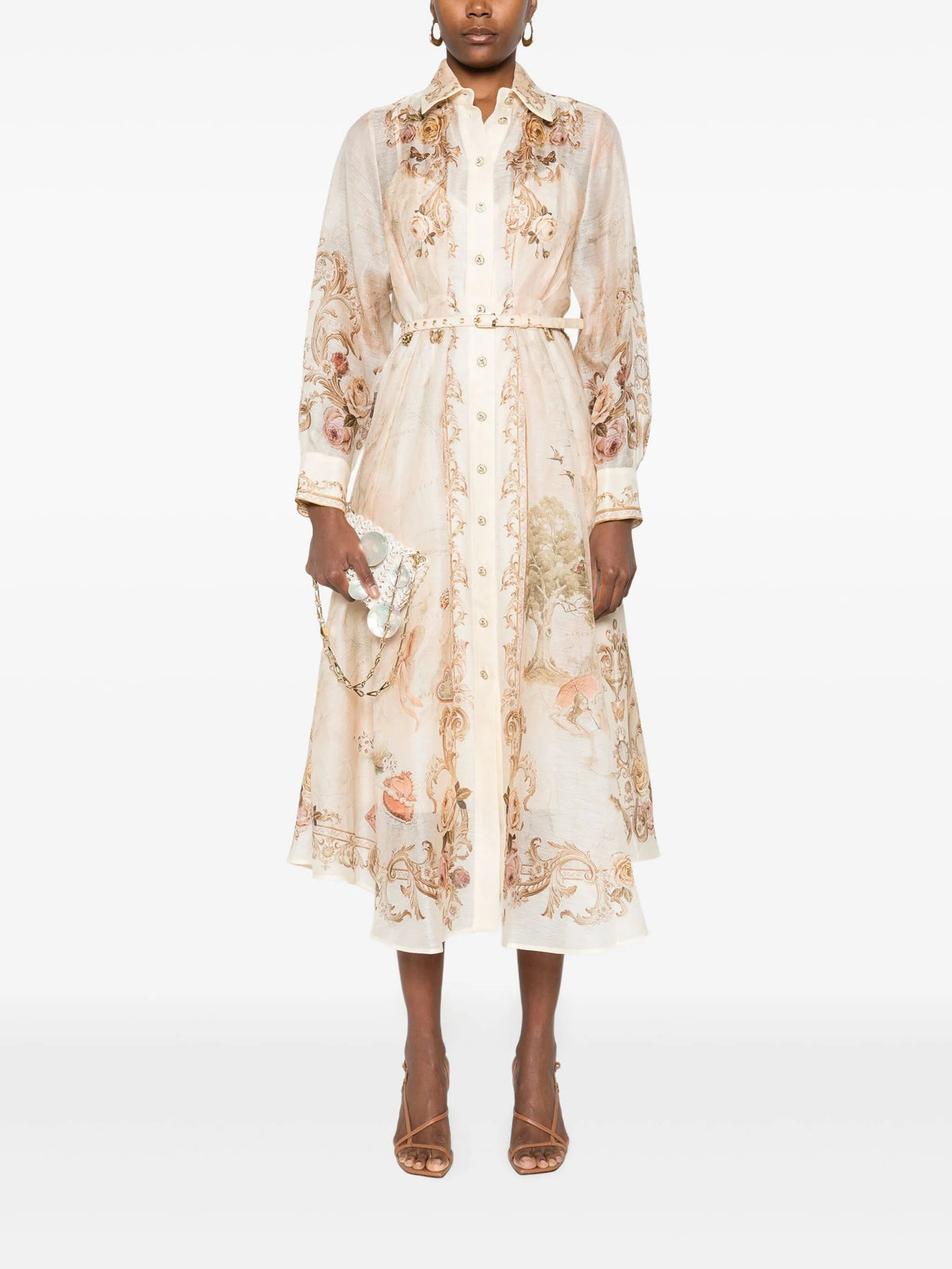Memento buttoned midi dress