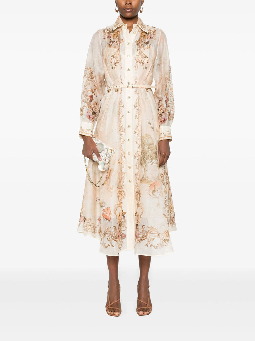 Memento buttoned midi dress