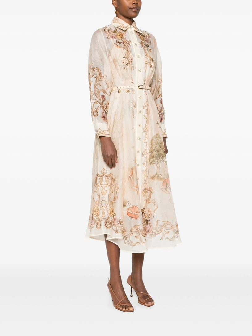 Memento buttoned midi dress