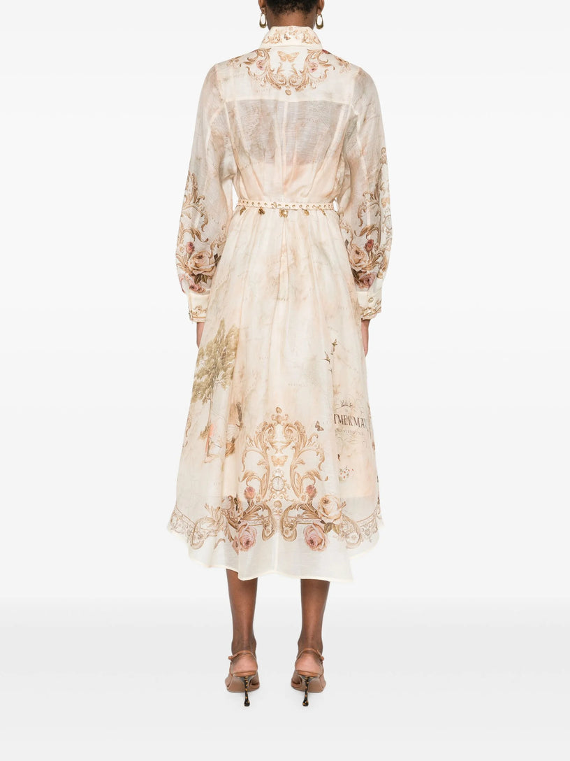 Memento buttoned midi dress