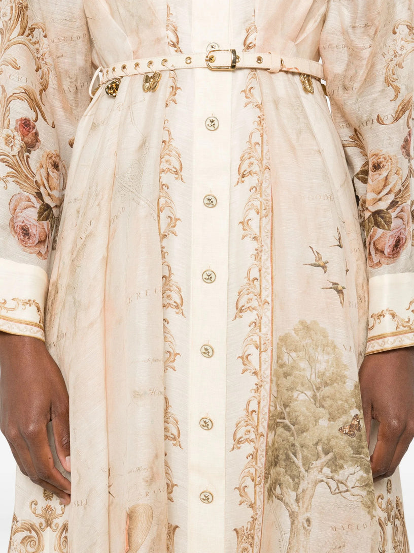 Memento buttoned midi dress