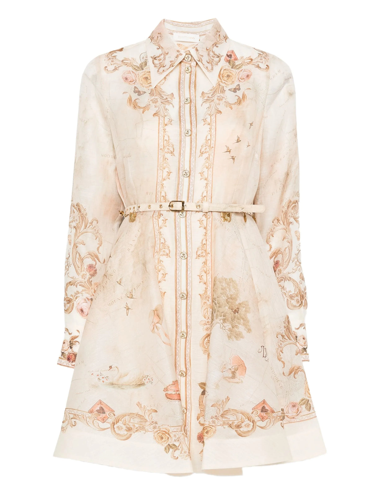 Memento Button Mini Dress