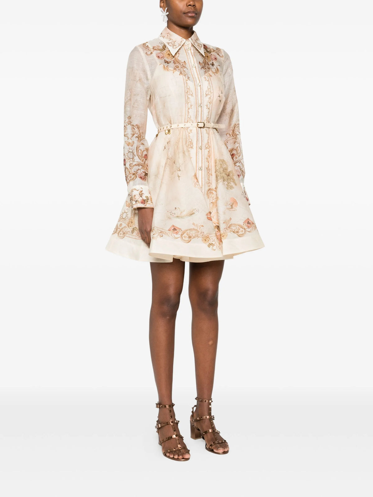 Memento Button Mini Dress