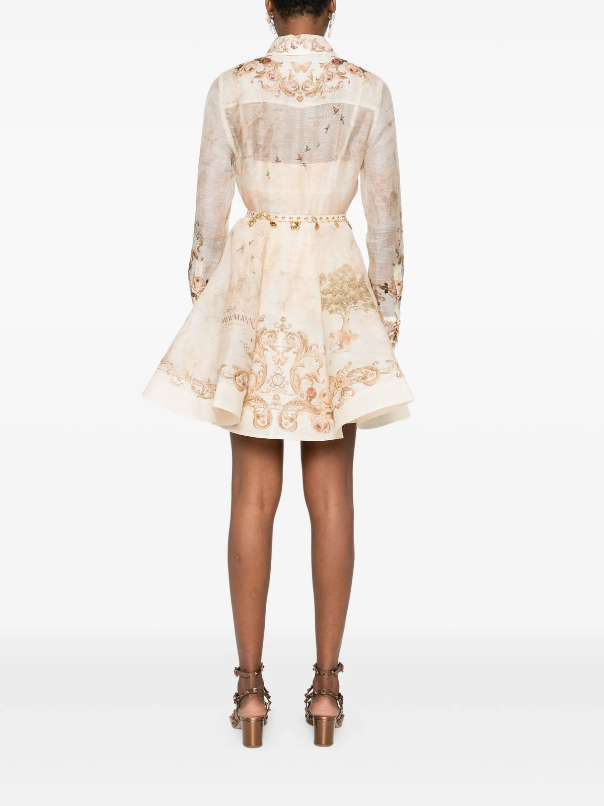 Memento Button Mini Dress