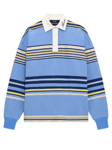 Polo a righe a maniche lunghe