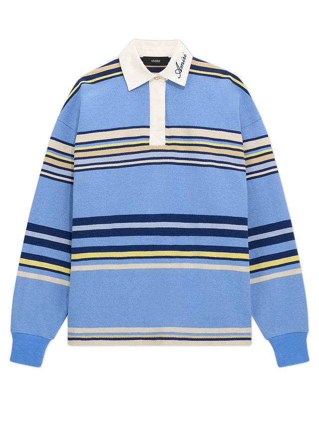 Polo a righe a maniche lunghe