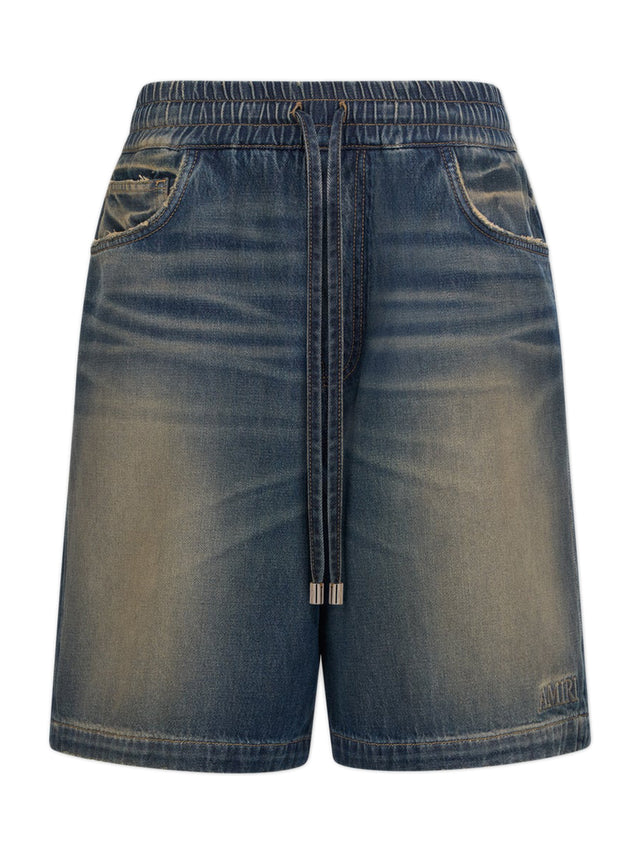 Denim shorts con coulisse
