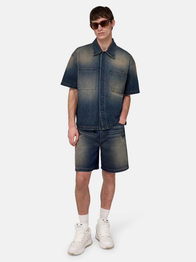 Denim shorts con coulisse