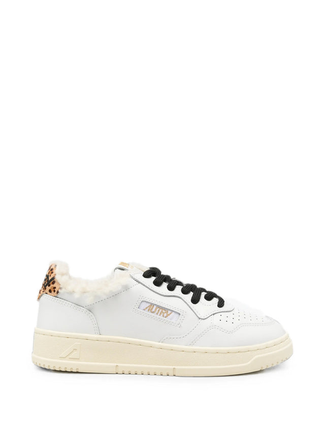 Sneakers medalist in shearling e pelle