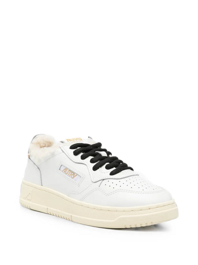 Sneakers medalist in shearling e pelle