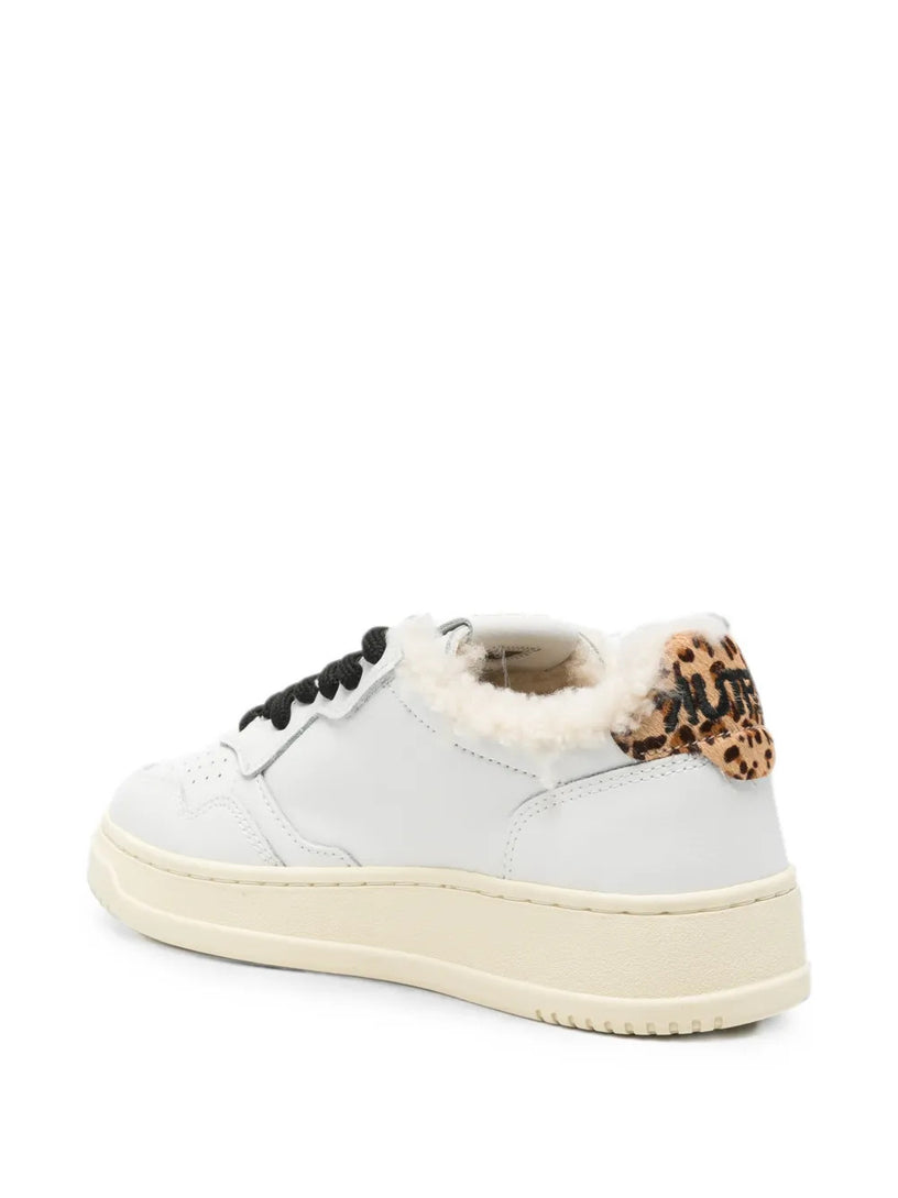Sneakers medalist in shearling e pelle