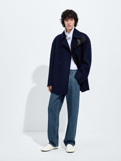 Jeans a gamba ampia con lavaggio Atlantic Blue