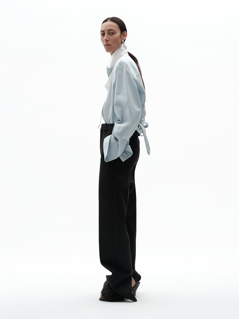 Pantaloni in lana grain de poudre