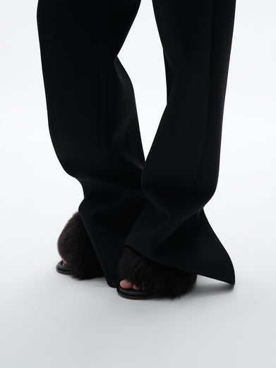 Pantaloni in lana grain de poudre