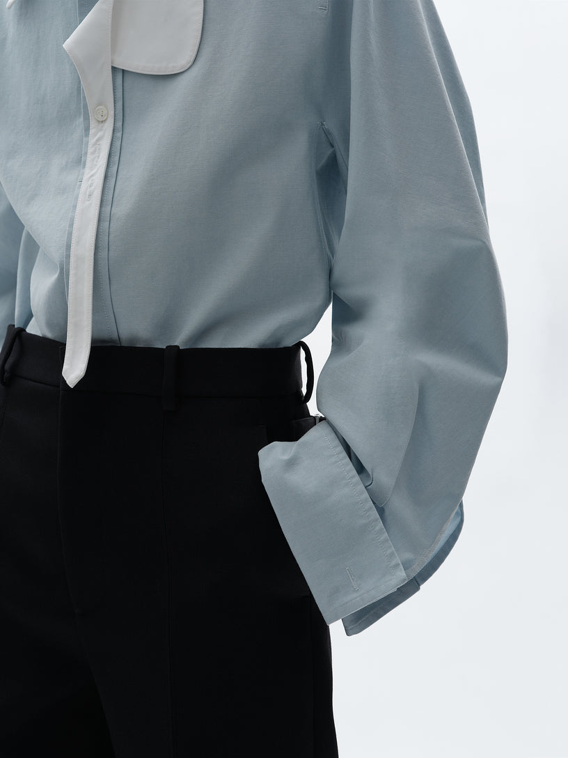 Pantaloni in lana grain de poudre