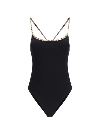 Costume intero con dettagli Check