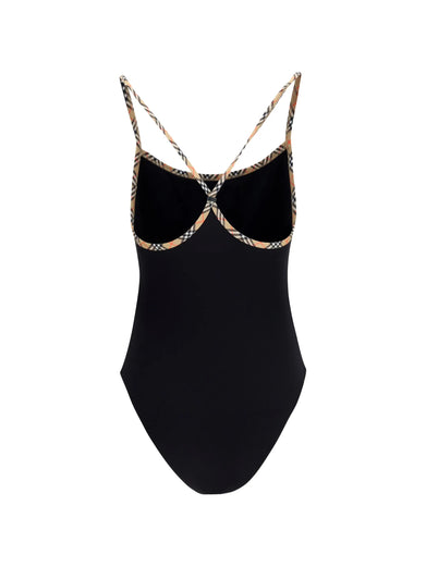Costume intero con dettagli Check