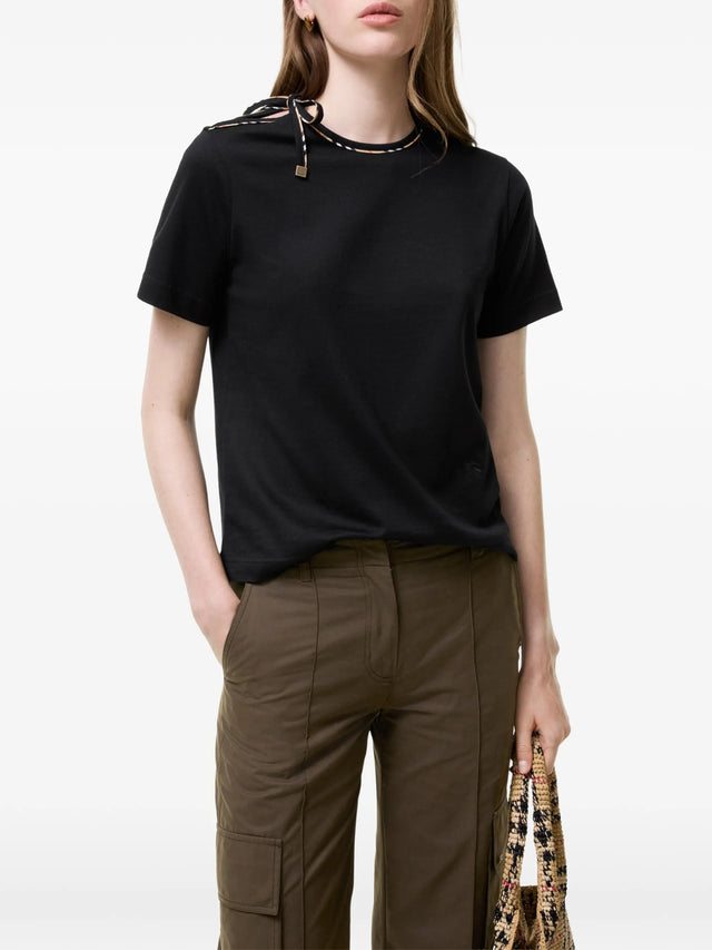 T-shirt con laccetti