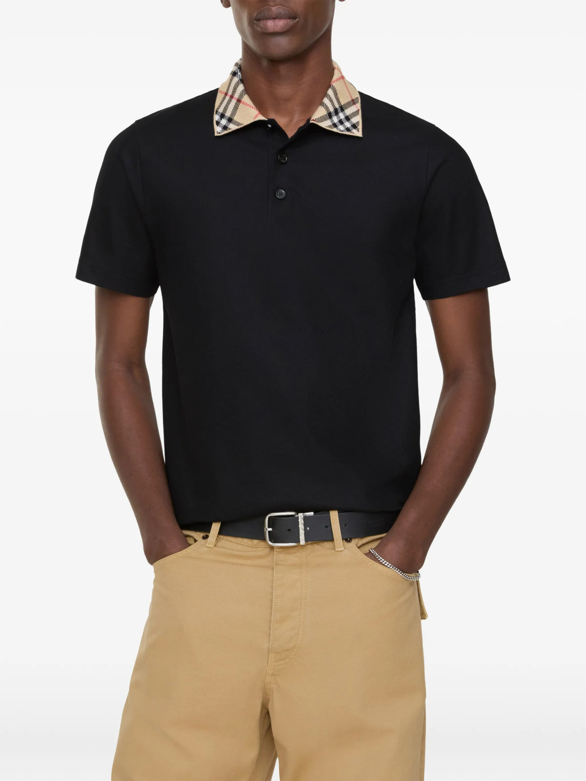 Polo con colletto check