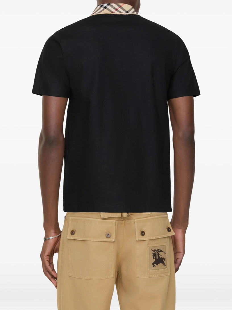 Polo con colletto check