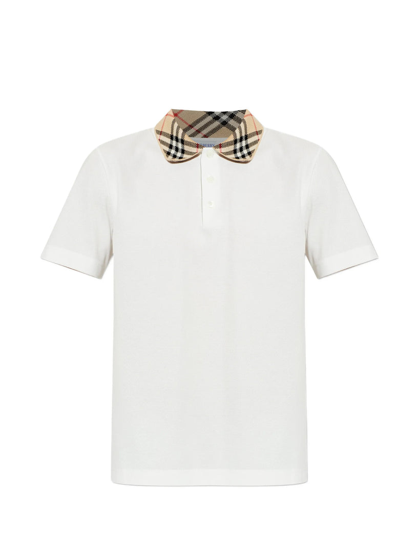 Polo con colletto check