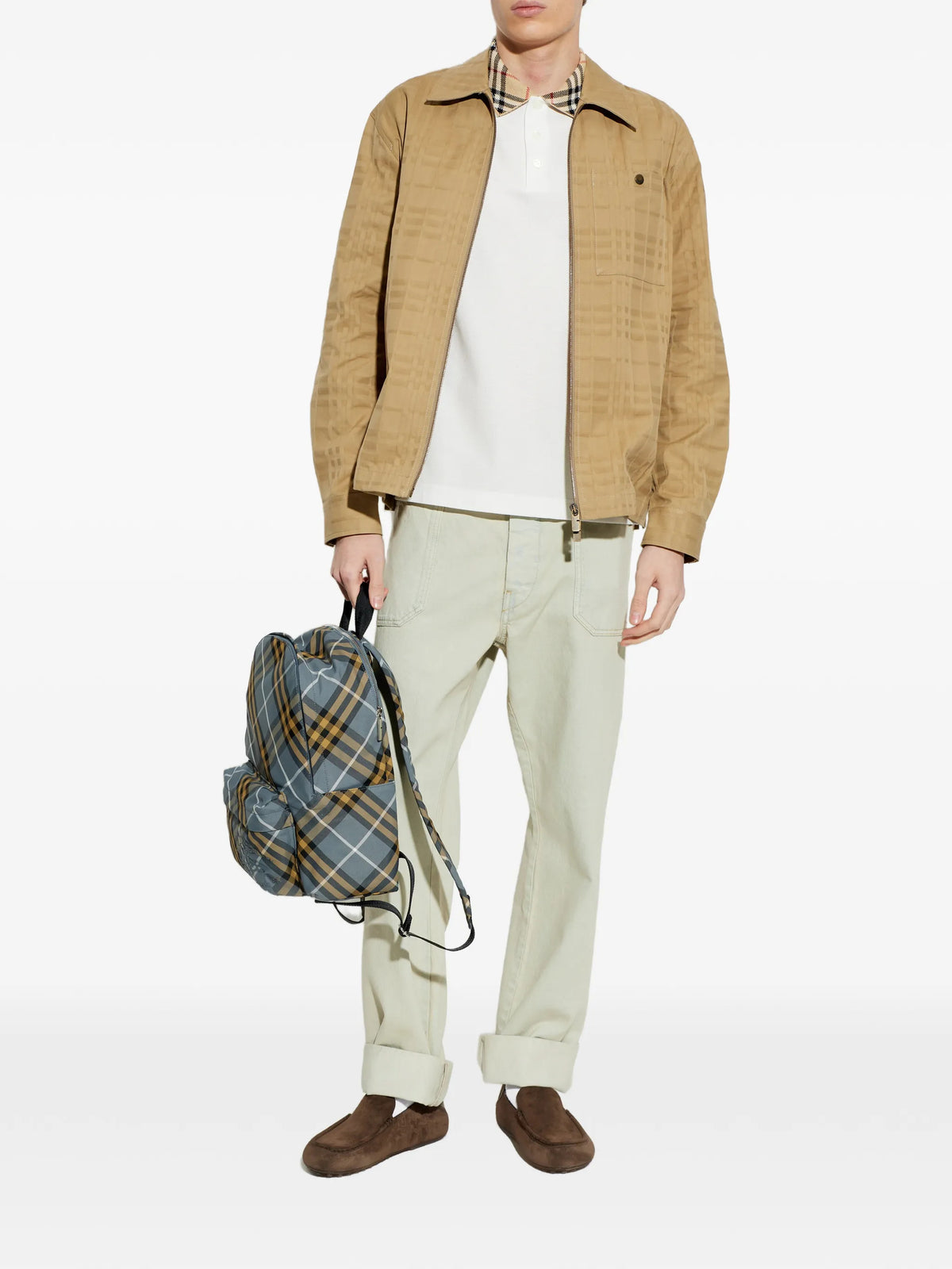Polo con colletto check