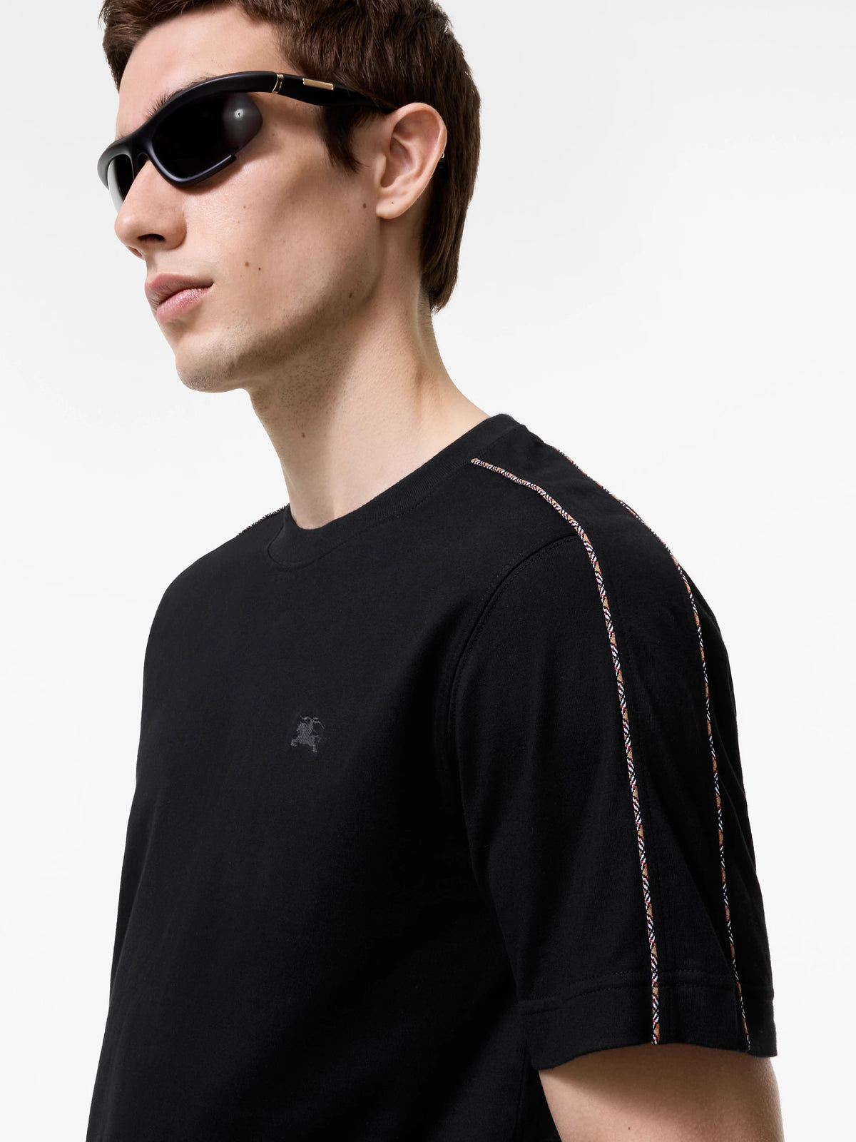 T-shirt con profili Check