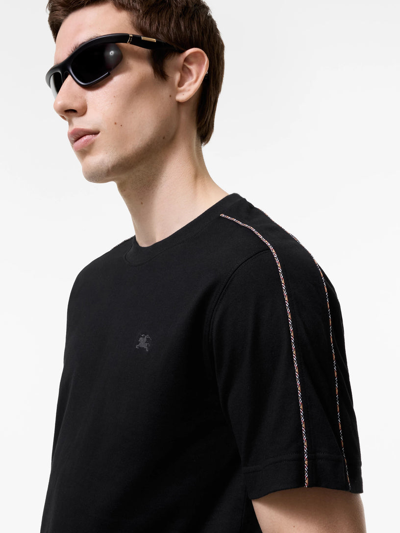 T-shirt con profili Check