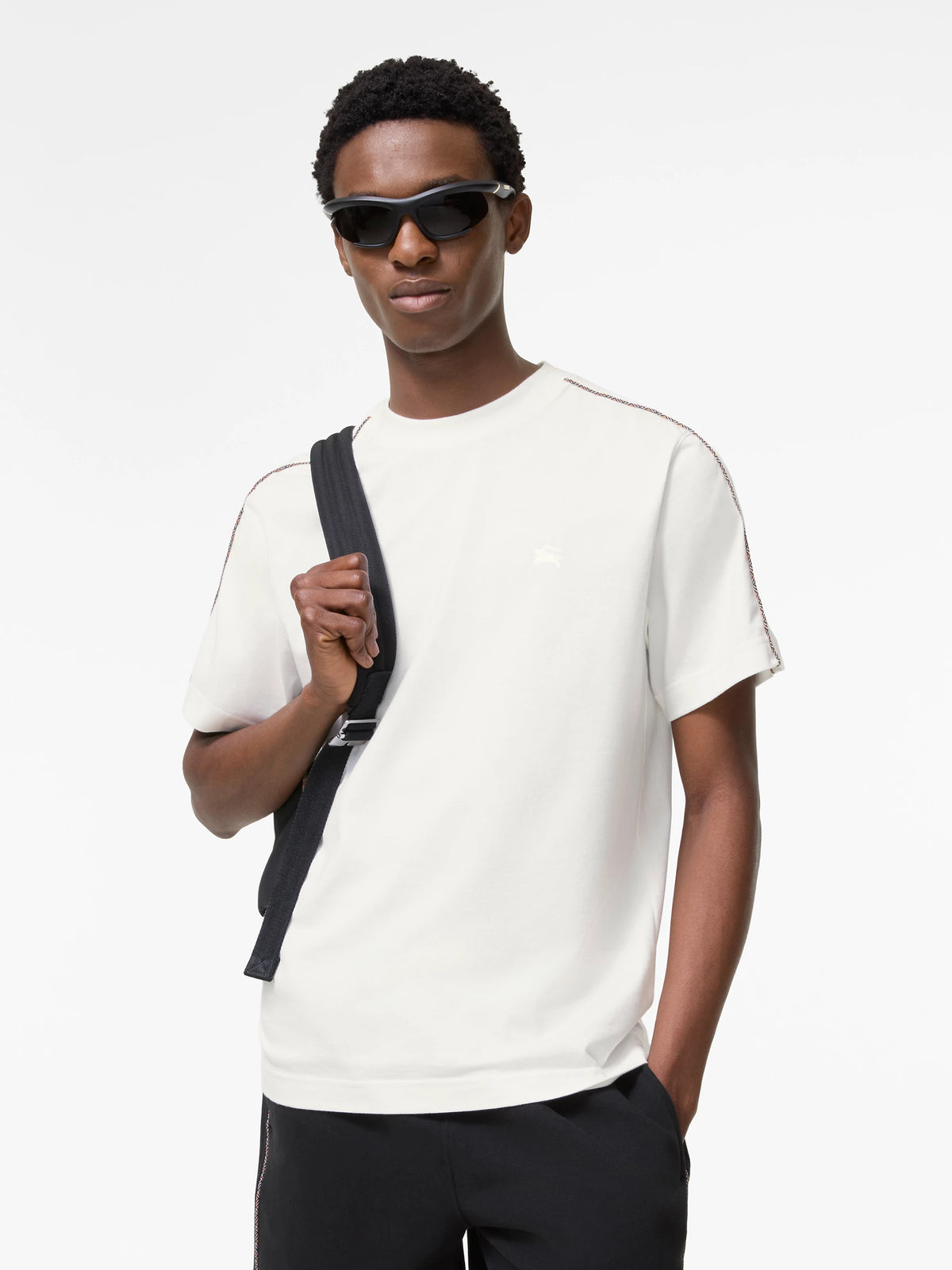 T-shirt con profili Check