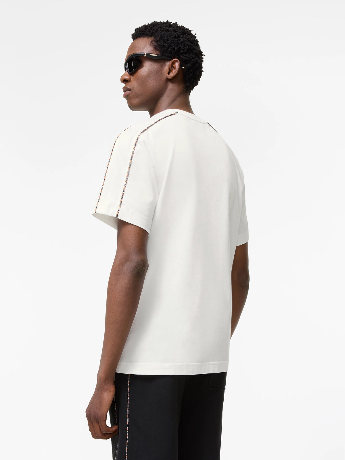 T-shirt con profili Check