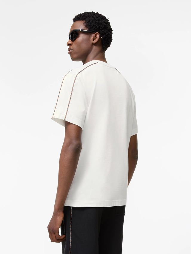Check Piping Cotton T-shirt