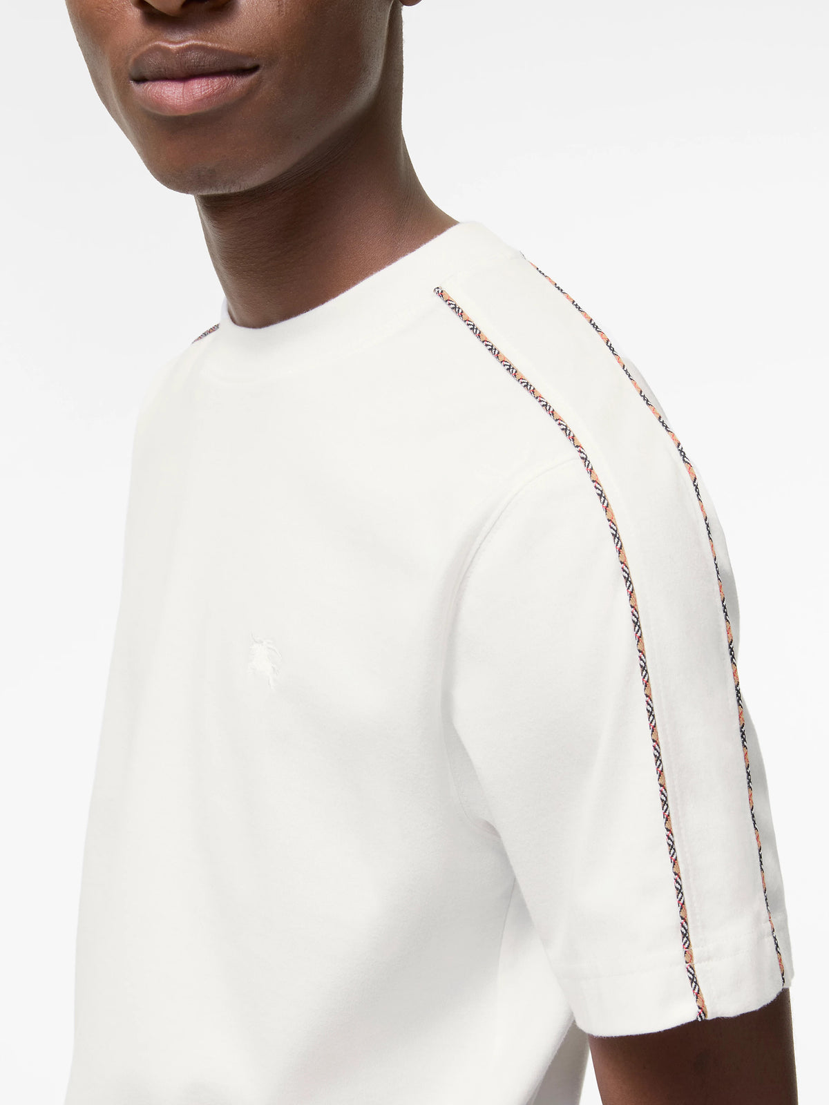 T-shirt con profili Check