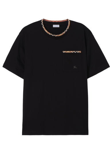 T-shirt con finiture Check