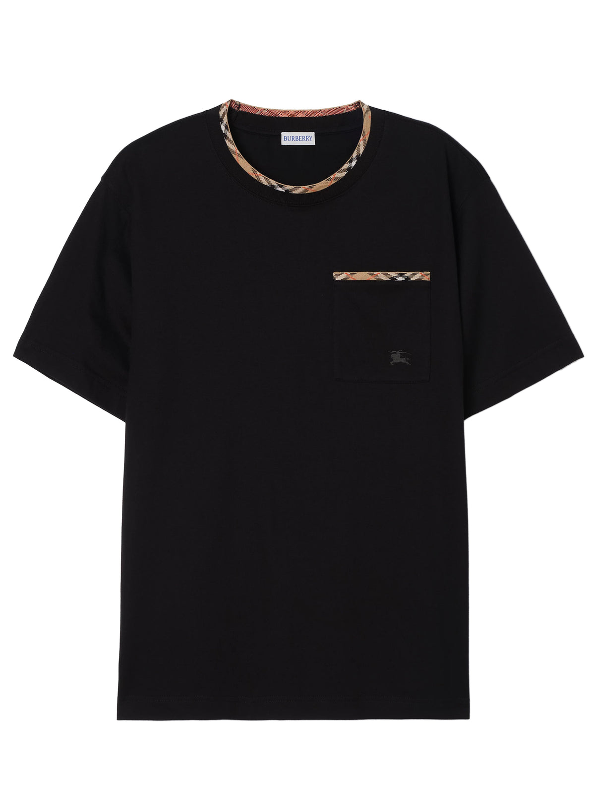 T-shirt con finiture Check