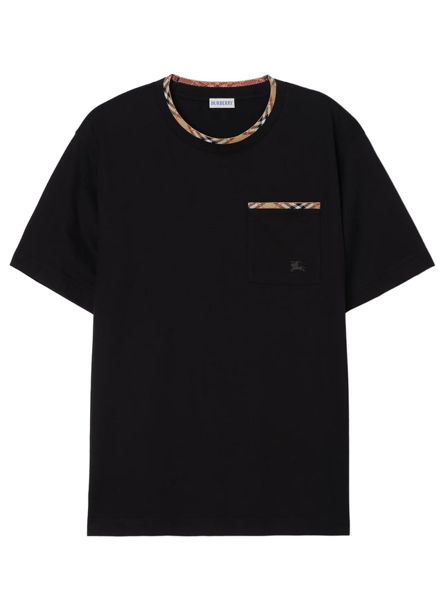 T-shirt con finiture Check