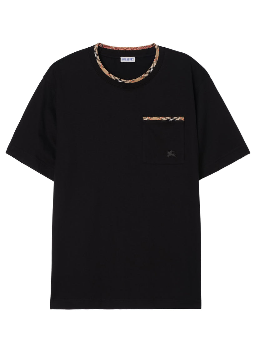 T-shirt con finiture Check