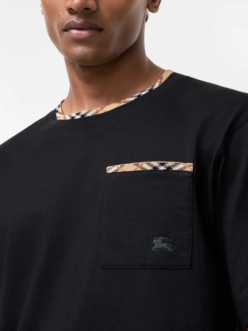 T-shirt con finiture Check
