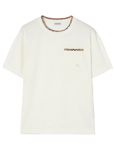 T-shirt con finiture Check