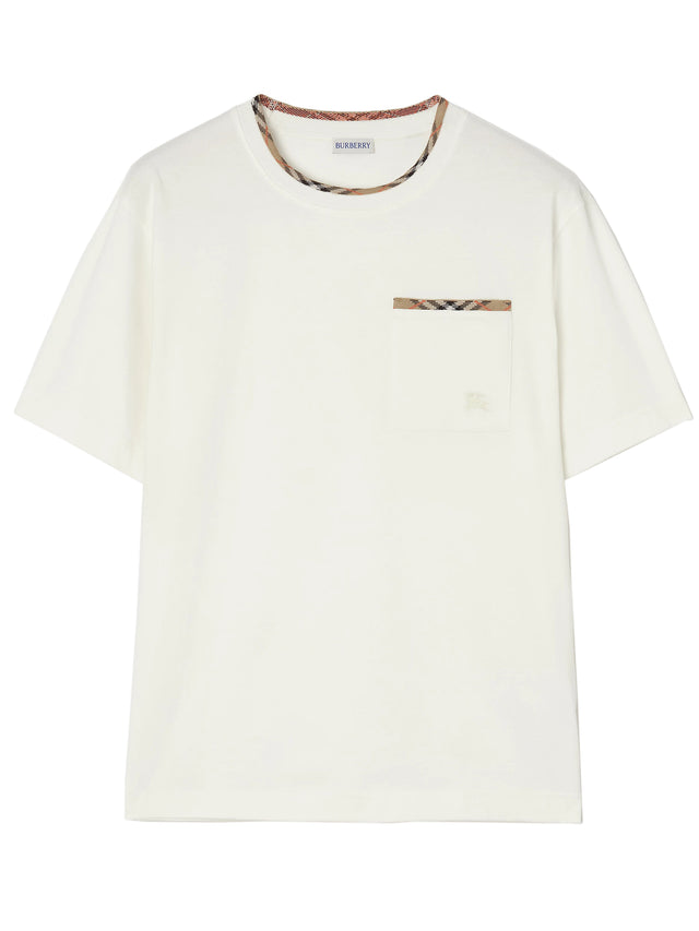 T-shirt con finiture Check
