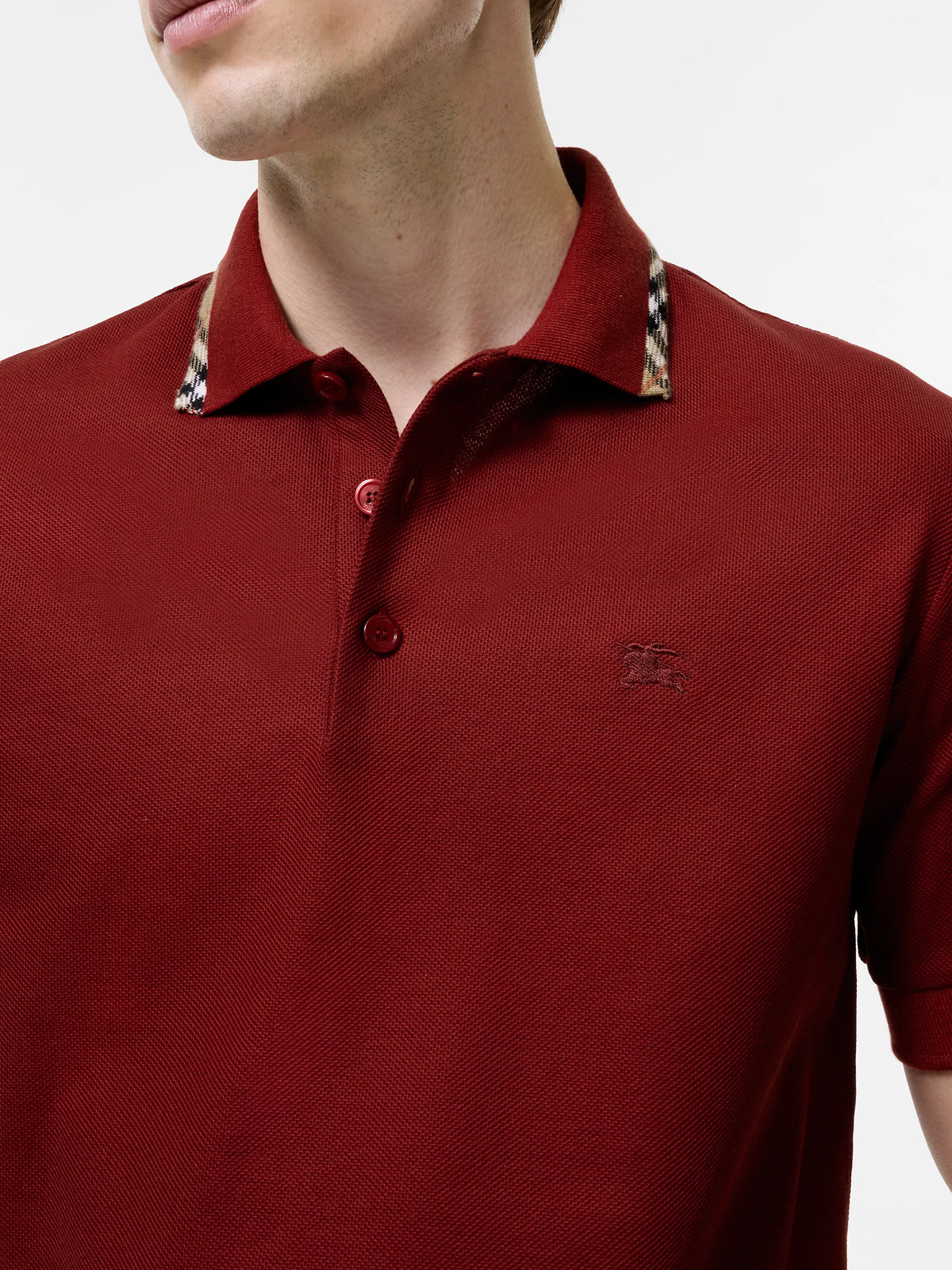Polo con finiture Check