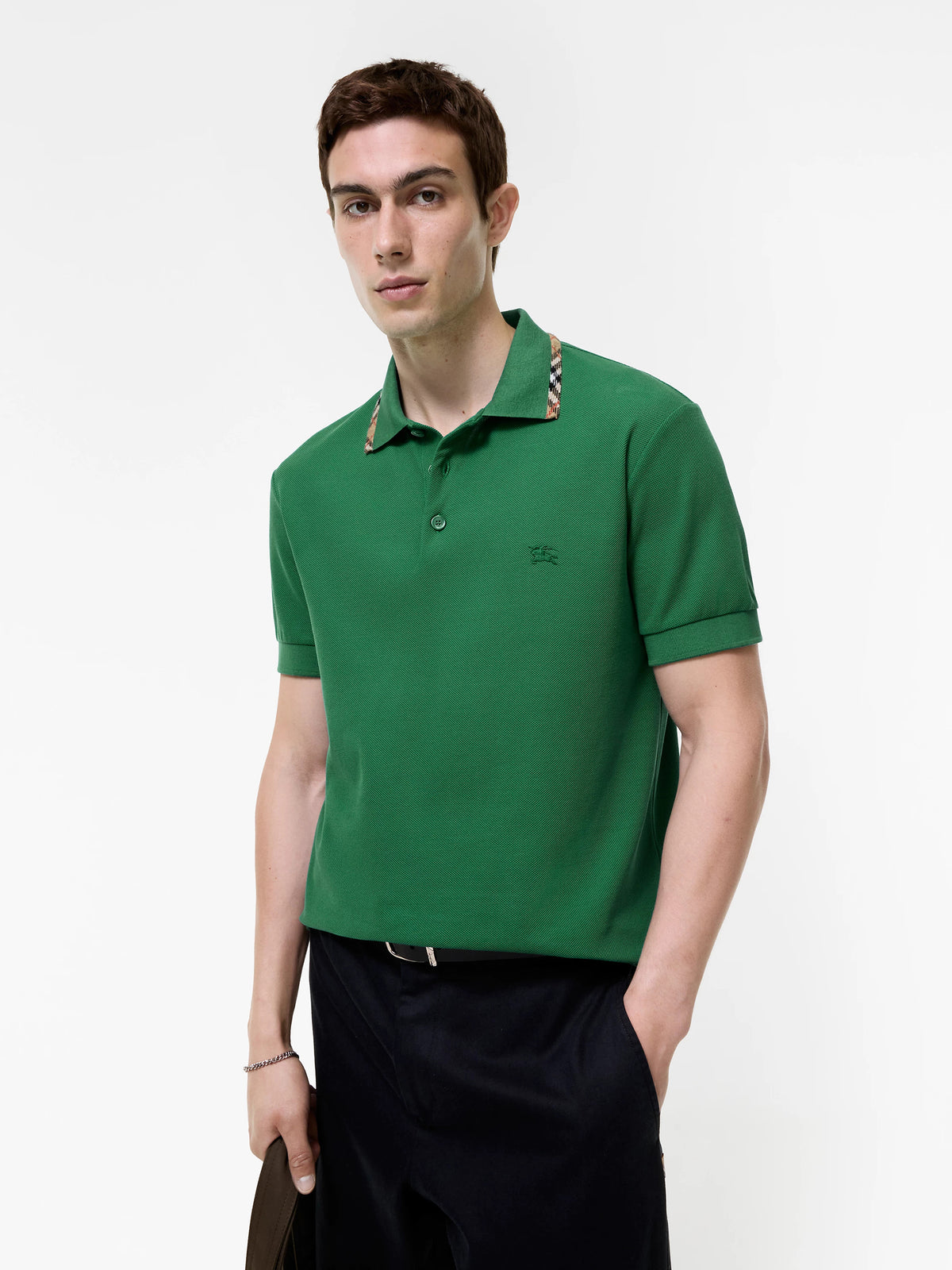 Polo con finiture Check