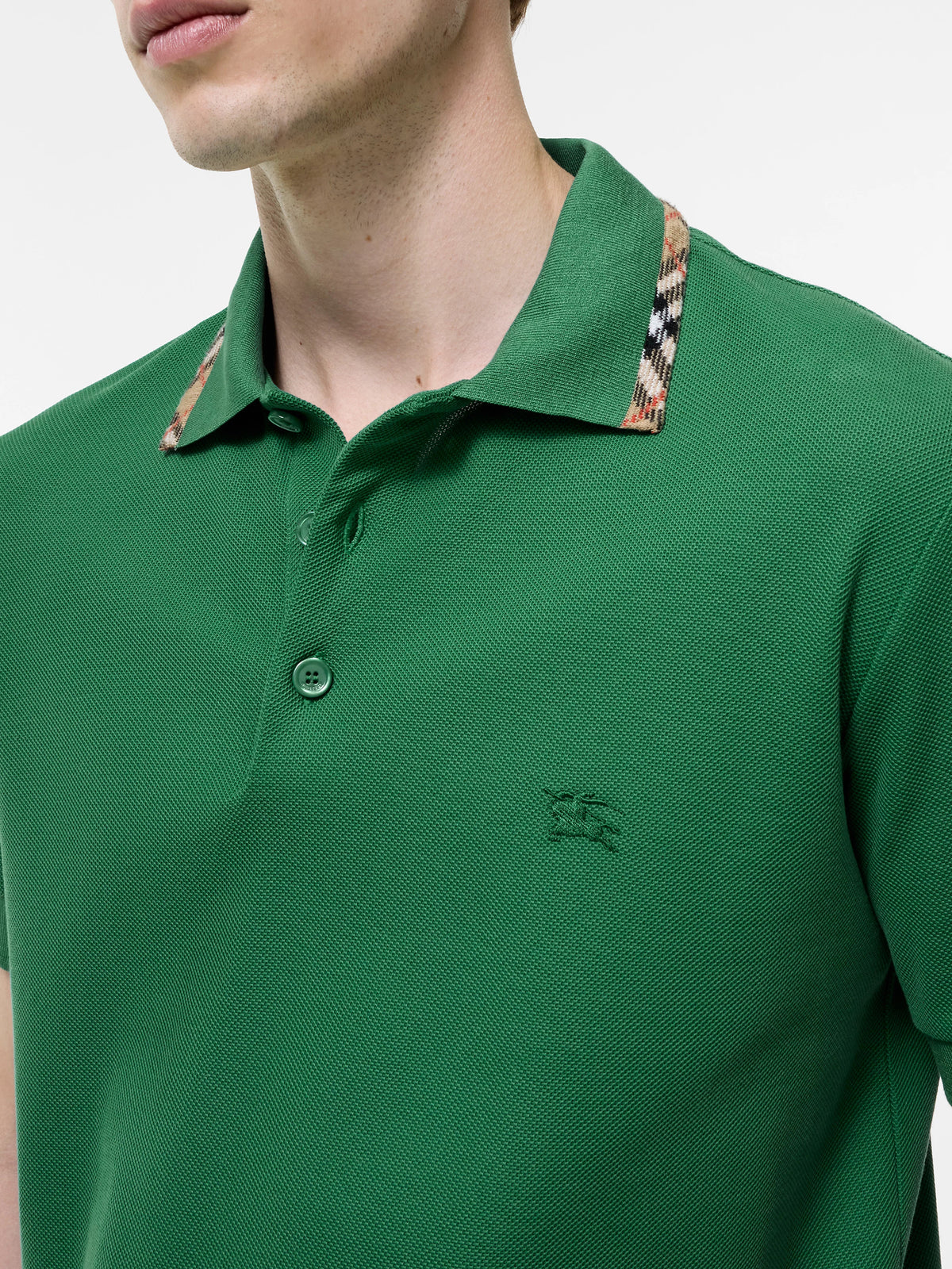 Polo con finiture Check