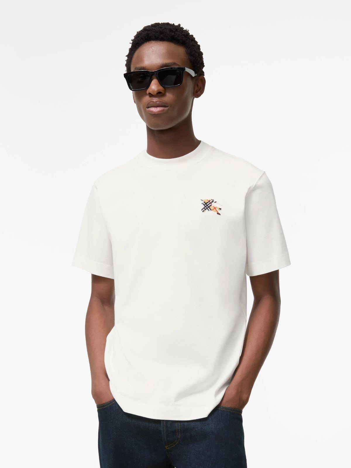 T-shirt con cavaliere