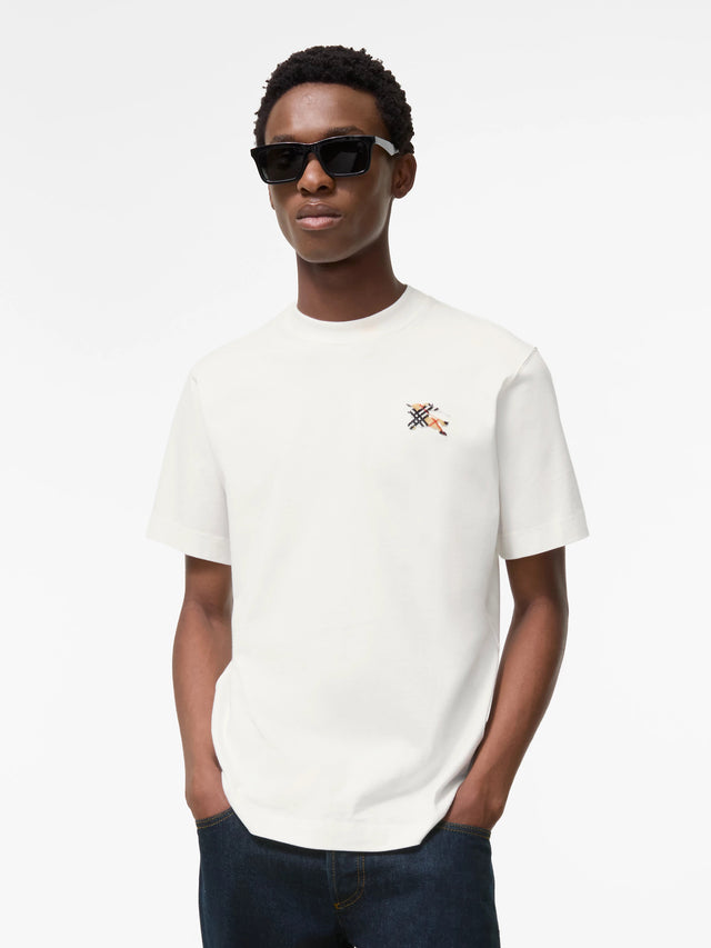 T-shirt con cavaliere