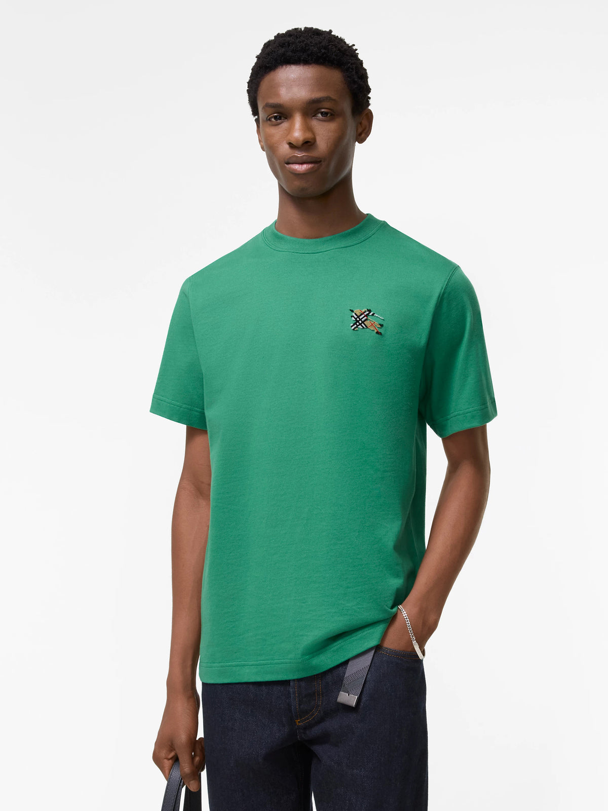 T-shirt con cavaliere