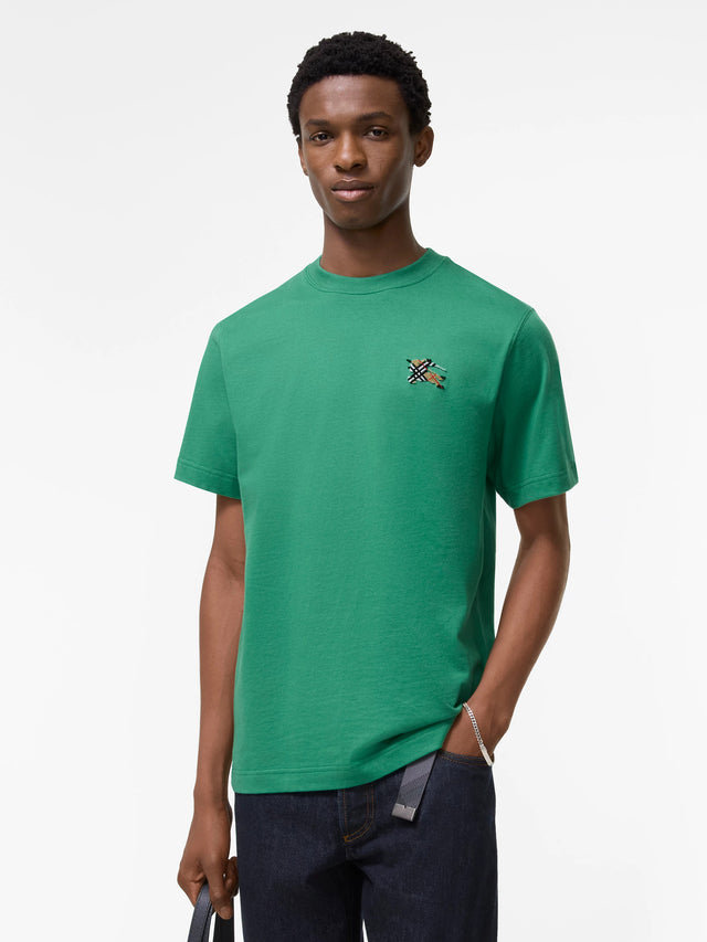 T-shirt con cavaliere