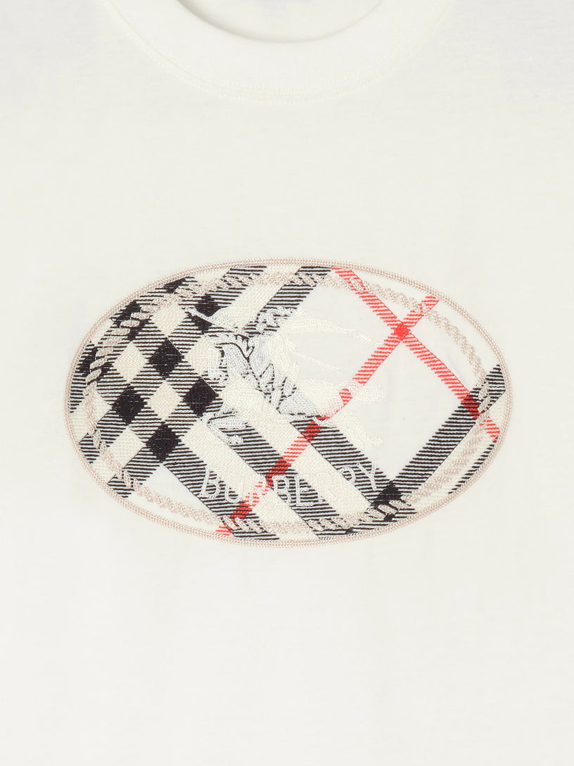 T-shirt in cotone Check con Knight Stamp