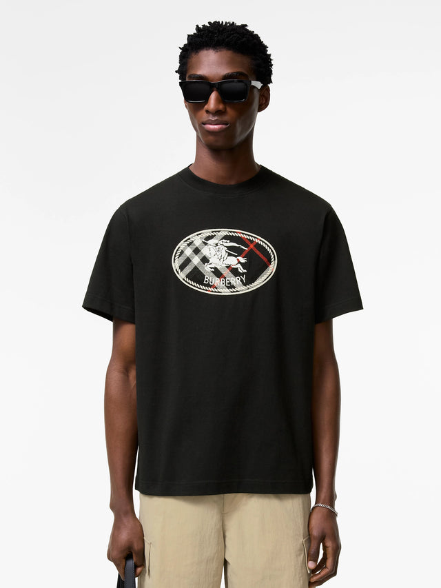 T-shirt Check con Knight Stamp